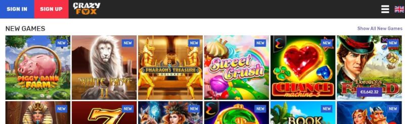 crazyfox casino website offers casino games, الإيداع الأول الإضافي والترقيات لشعار اللاعبين الجدد