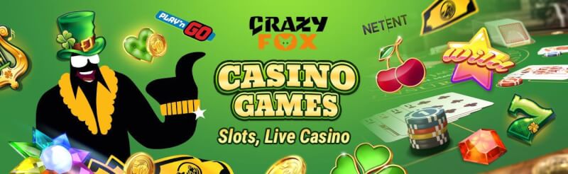 crazyfox casino provides different casino games like slot machines, ألعاب المقامرة في الوقت الفعلي مثل لعبة ورق, القمار وشعار الروليت
