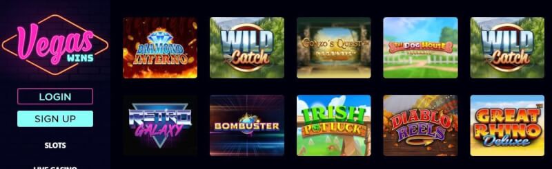 vegas wins casino homepage offers gambling games, الإيداع الأول الإضافي والعروض الترويجية لشعار اللاعبين الجدد
