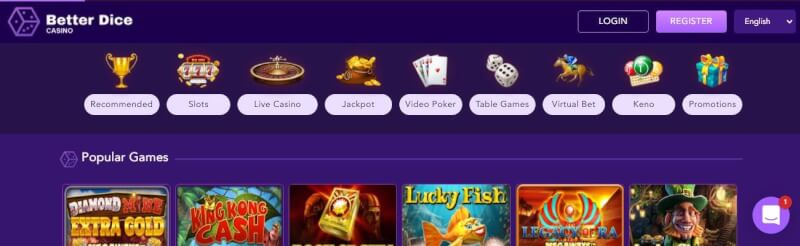 better dice website provides casino games, مكافأة الإيداع الأولى وعروض شعار العلامة التجارية الجديدة للاعبين