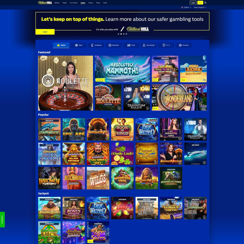 William Hill Casino screenshot 1