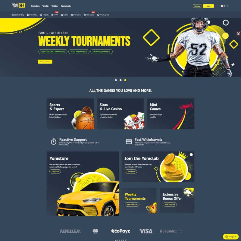 Yonibet screenshot 1