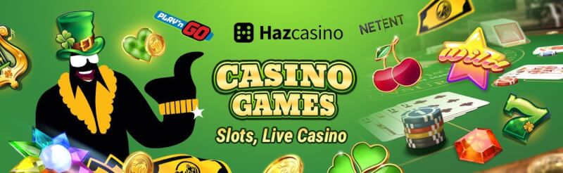 haz casino offers different gambling games like slots, ألعاب المقامرة الحية مثل لعبة ورق, القمار وشعار الروليت