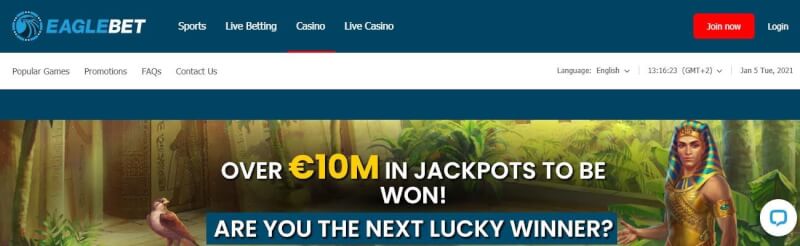 eaglebet homepage offers casino games, مكافأة الإيداع الأول والعروض الترويجية لشعار اللاعبين الجدد