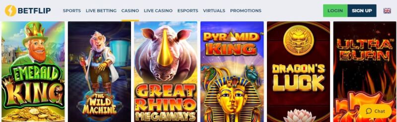 betflip casino homepage casino lobby offers sports, live betting, ألعاب الكازينو, real time casino and promotions-logo