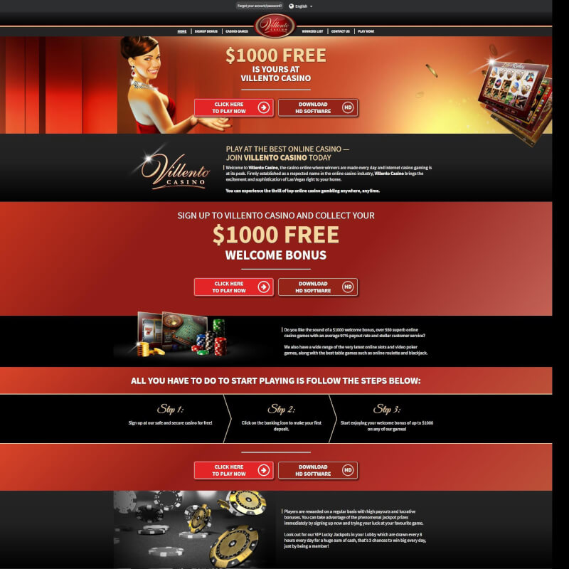 Villento Casino screenshot 1