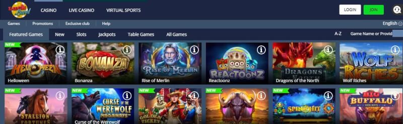 luckland casino homepage provides casino games, الإيداع الأول الإضافي وعروض شعار العلامة التجارية الجديدة للاعبين