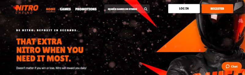 nitro homepage offers casino games and promotions for new players-logo