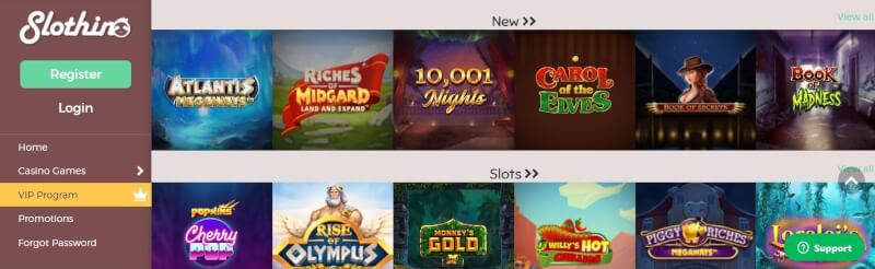 slothino homepage provides casino games and offers for brand new players-logo