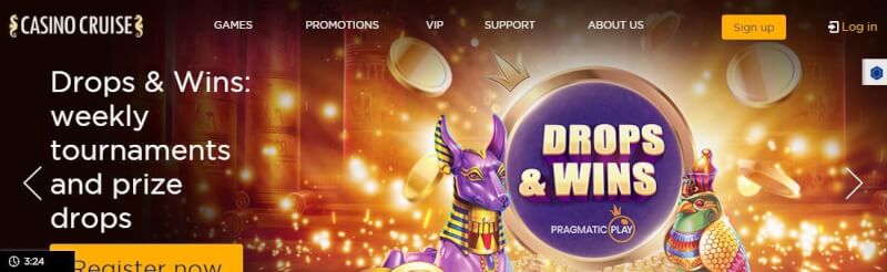 casino cruise website offers gambling games, مكافأة الإيداع الأول وعروض شعار اللاعبين الجدد