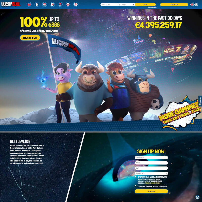 Luckybull Casino screenshot 1