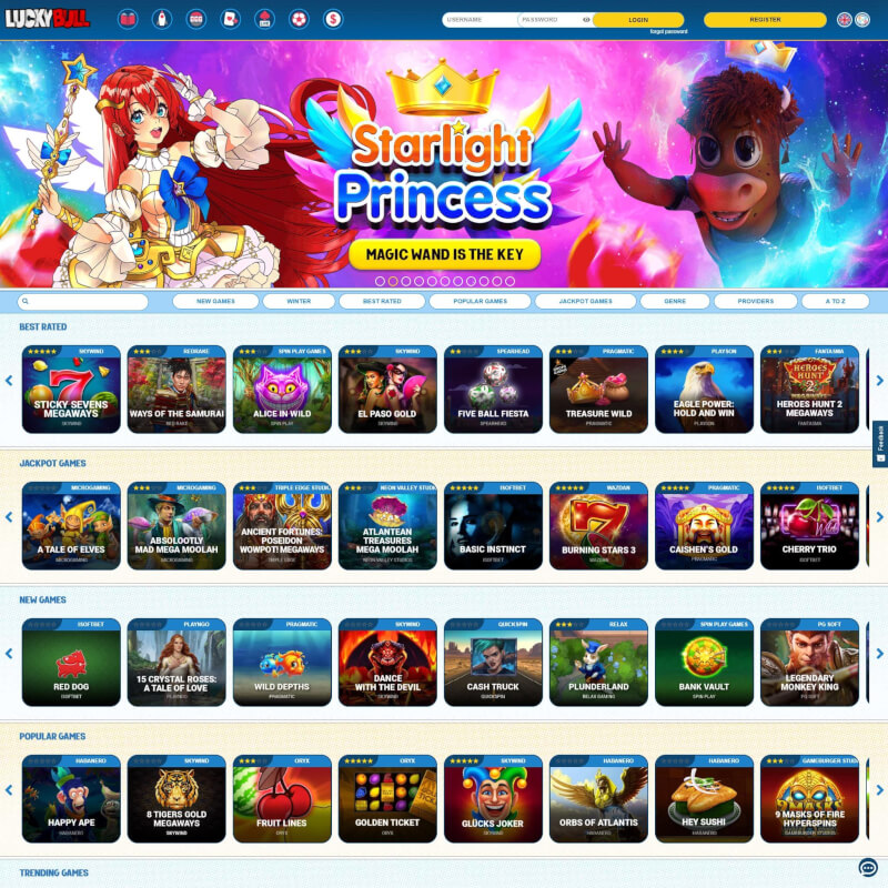 Luckybull Casino screenshot 2