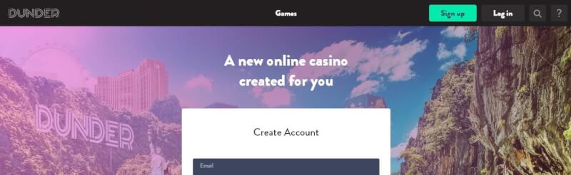 dunder casino lobby offers games and bonus provide for new players-logo