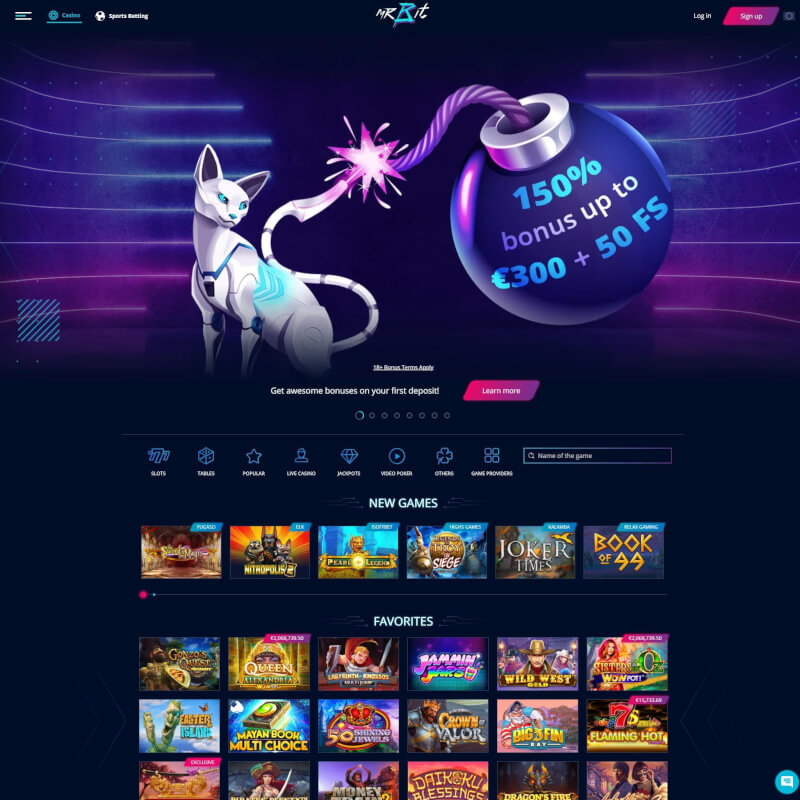 mrBit Casino screenshot 1