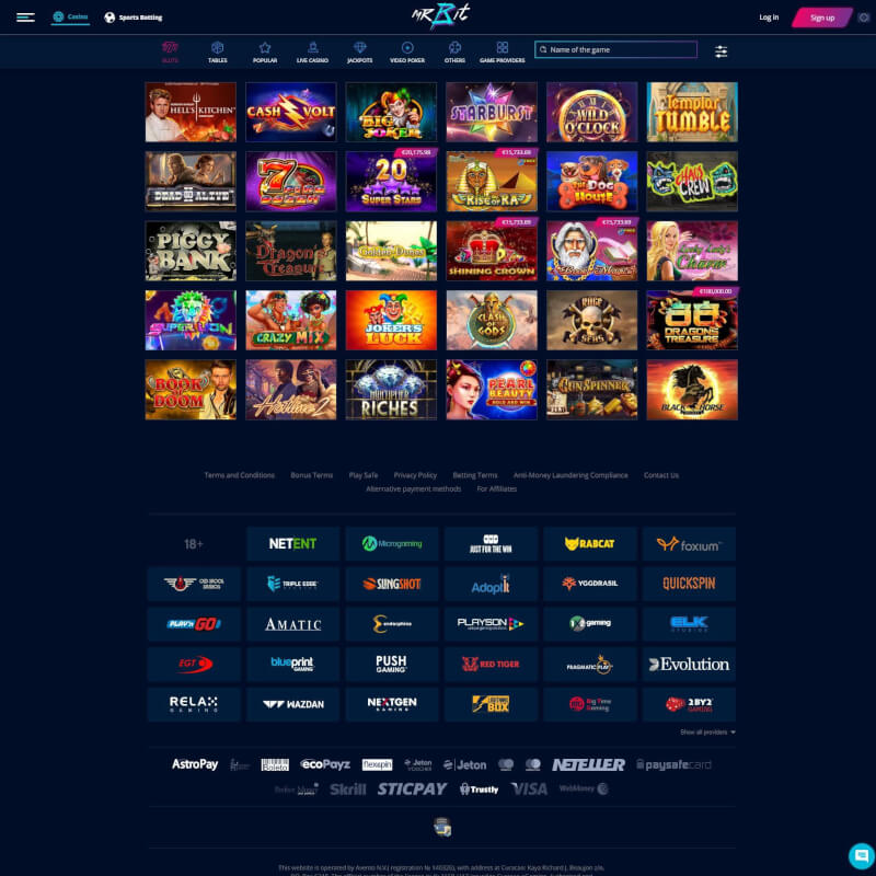 mrBit Casino screenshot 2