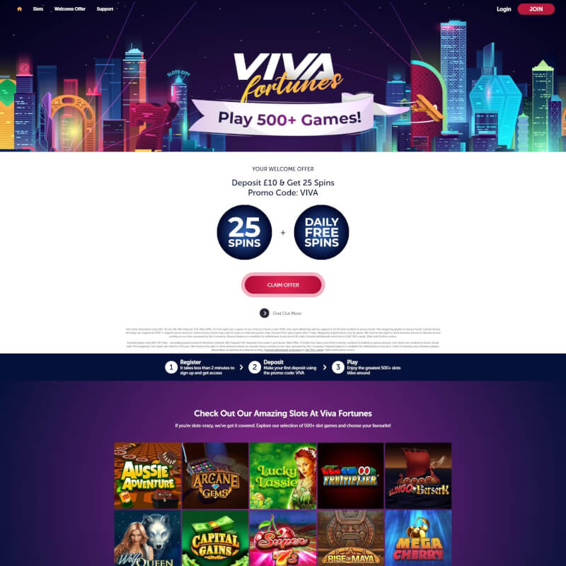 Viva Fortunes Casino screenshot 1