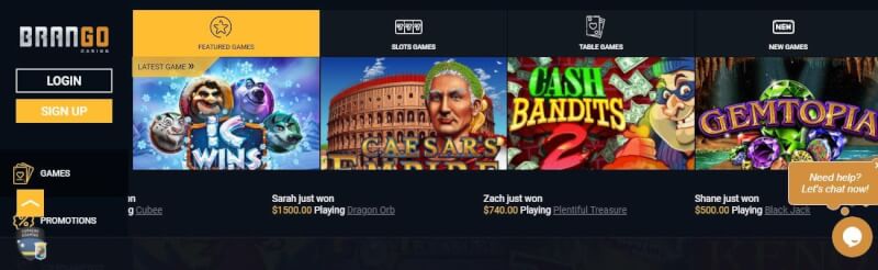brango casino homepage provides casino games and campaigns for brand new players-logo