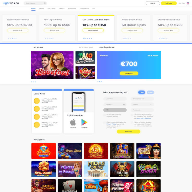 Light Casino screenshot 1