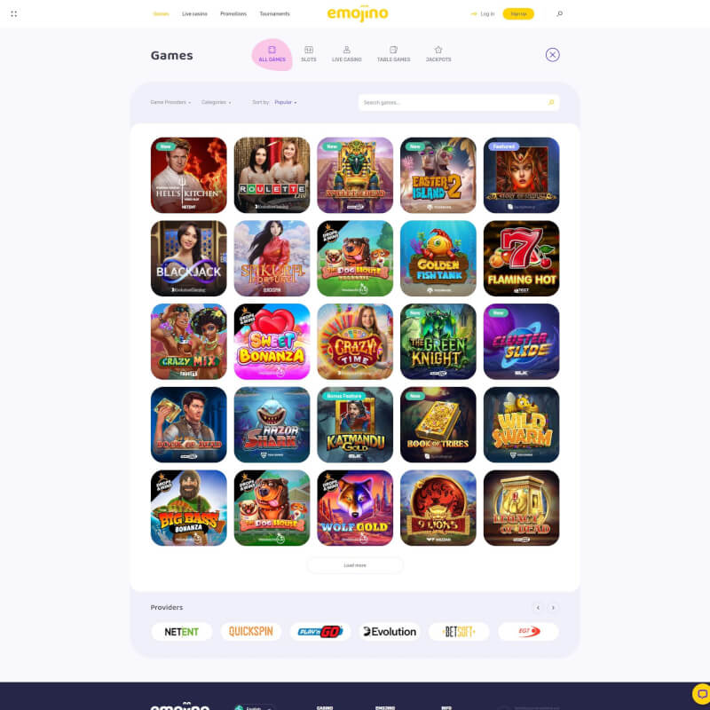 Emojino Casino screenshot 2