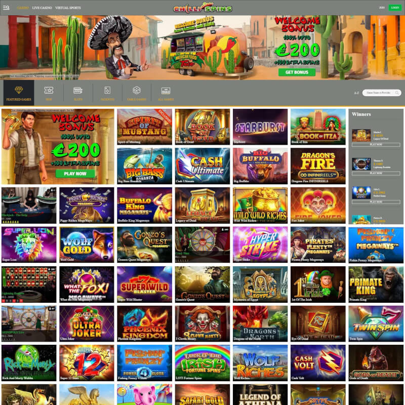 Chilli Spins Casino screenshot 2