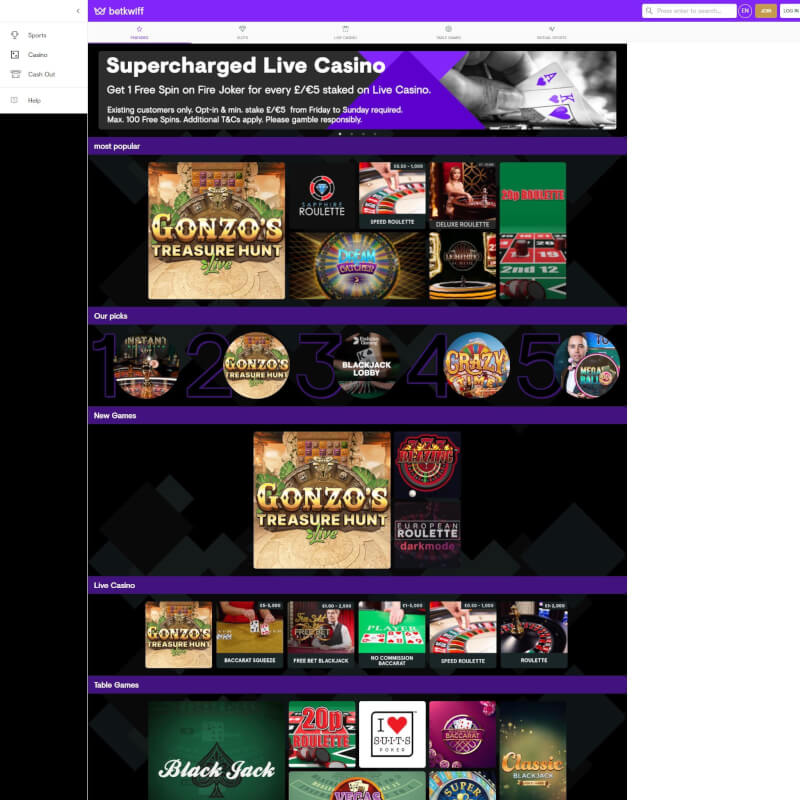 Betkwiff Casino screenshot 2