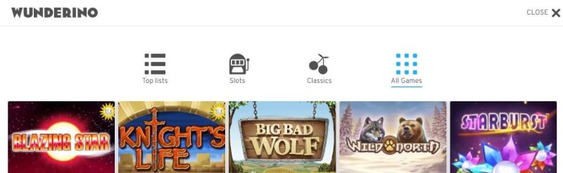 wunderino website offers campaigns, casino games and registration-logo
