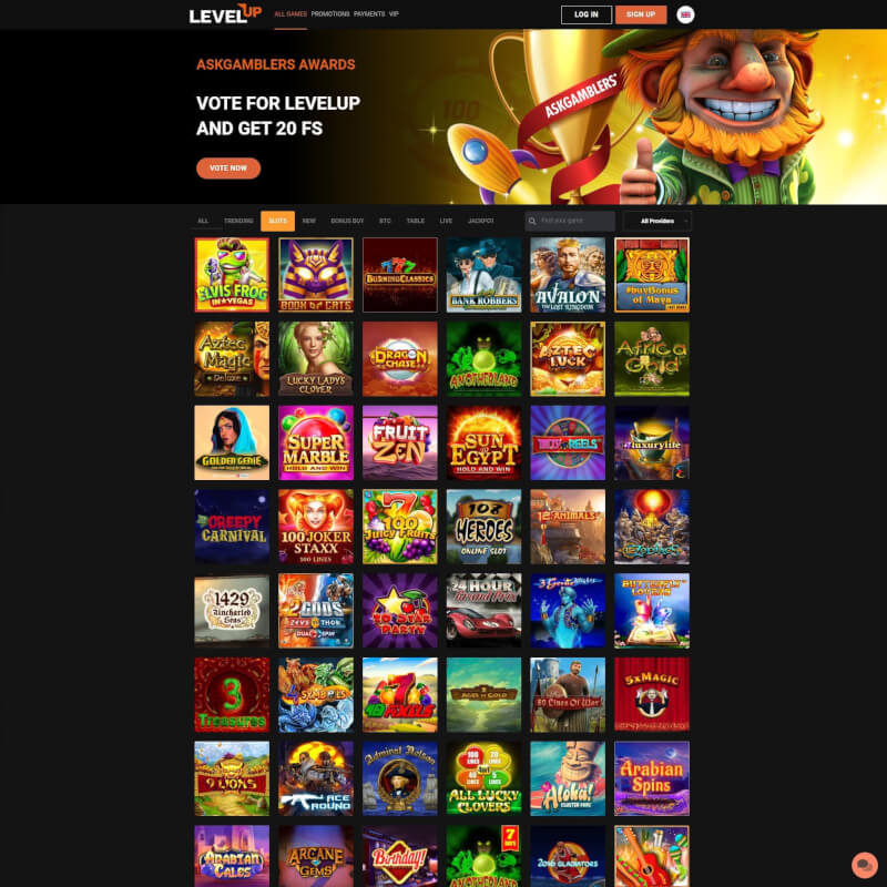 LevelUp Casino screenshot 2