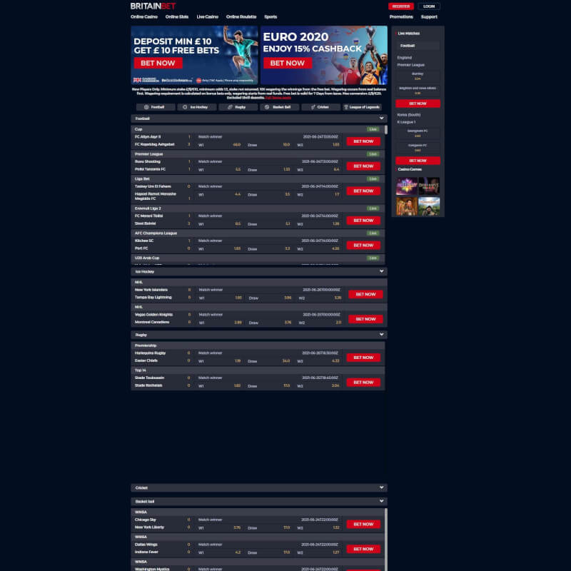 BritainBet Casino screenshot 1