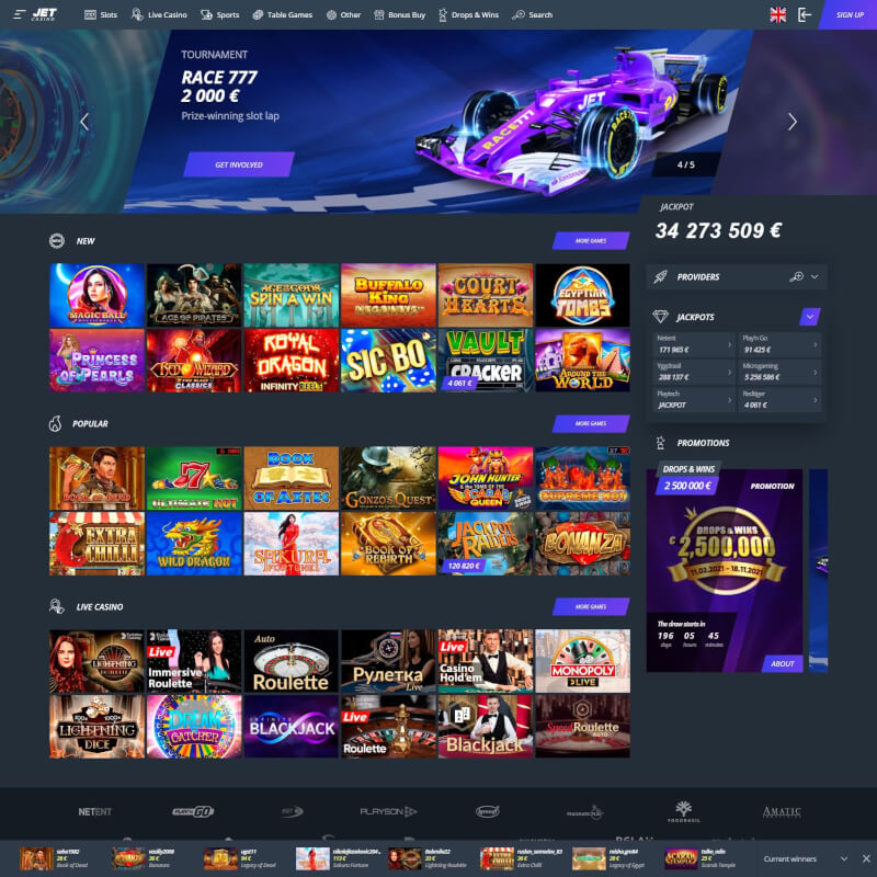 Jet Casino screenshot 1