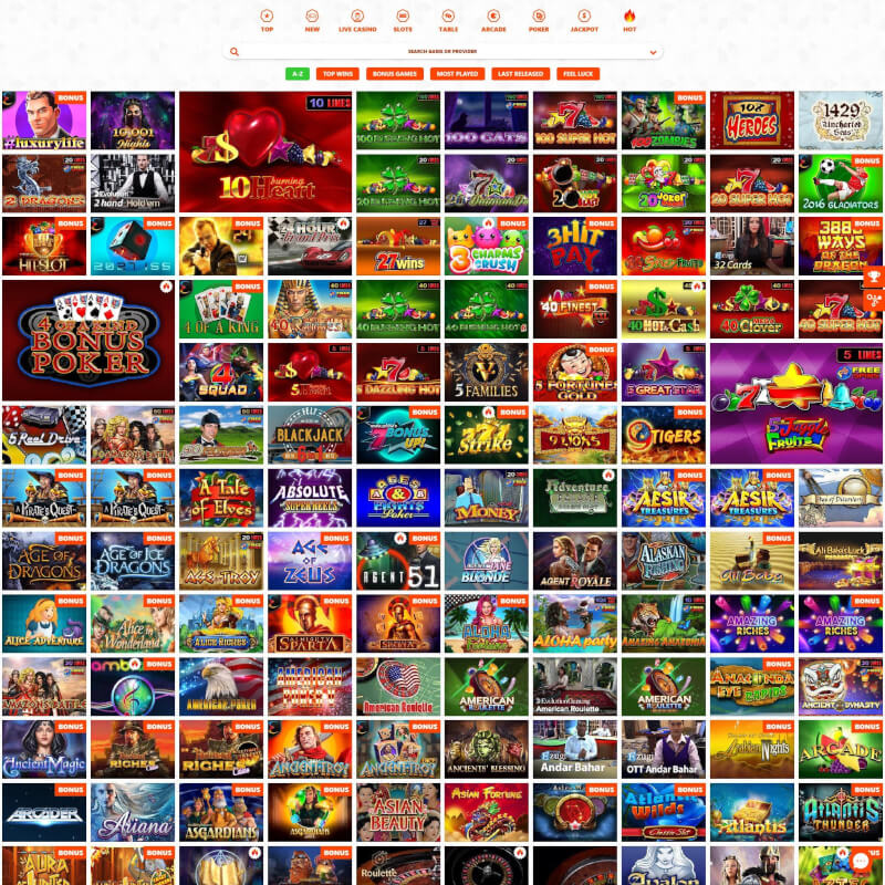 Winzon Casino screenshot 2