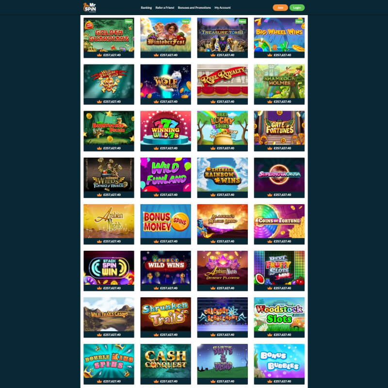 Mr Spin Casino screenshot 2