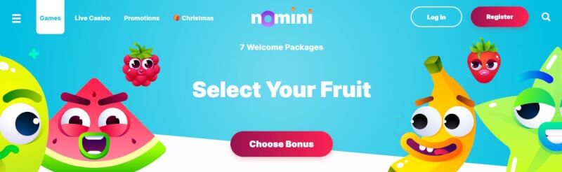 nomini casino website offers gambling games, الإيداع الأول الإضافي وعروض شعار اللاعبين الجدد