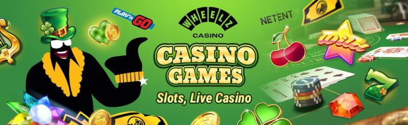wheelz offers numerous casino games like slots, ألعاب المقامرة في الوقت الفعلي مثل لعبة ورق, القمار وشعار الروليت