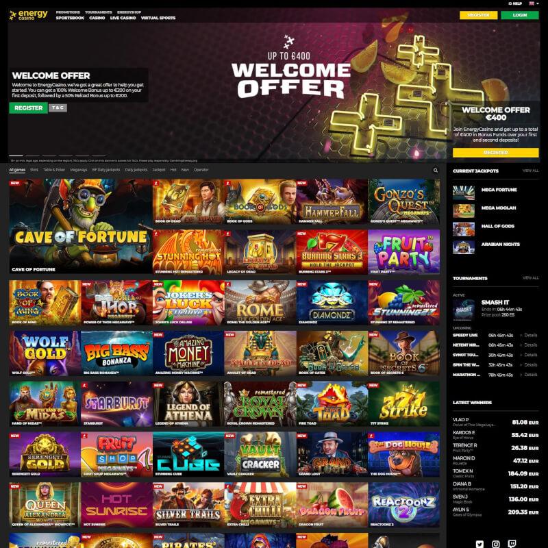 EnergyCasino screenshot 1