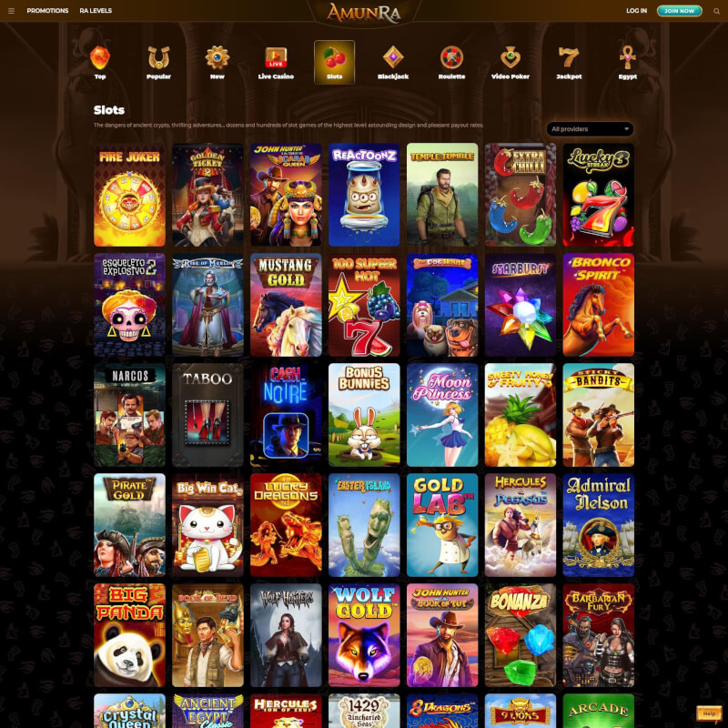 AmunRa Casino screenshot 2