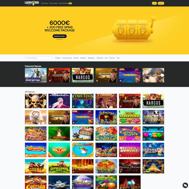 Luckywins Casino screenshot 1