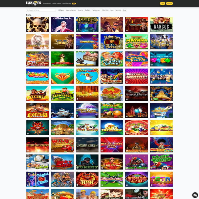 Luckywins Casino screenshot 2