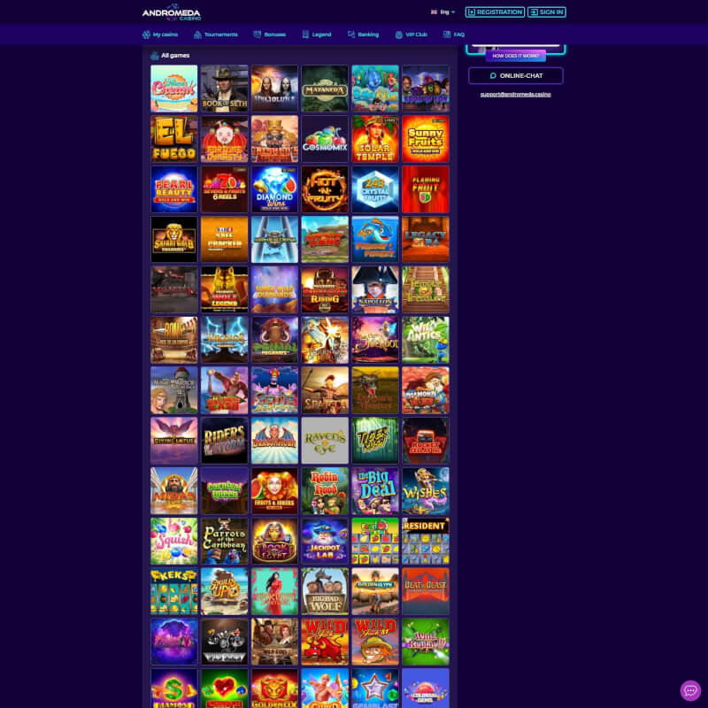 Andromeda Casino screenshot 2
