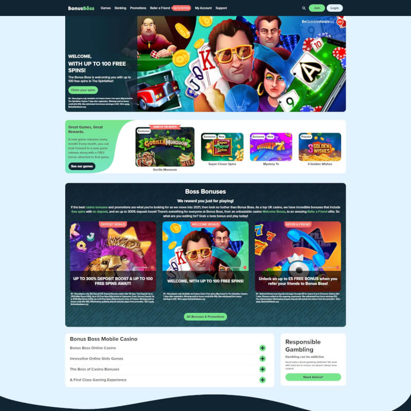 incentive Boss Casino screenshot 1