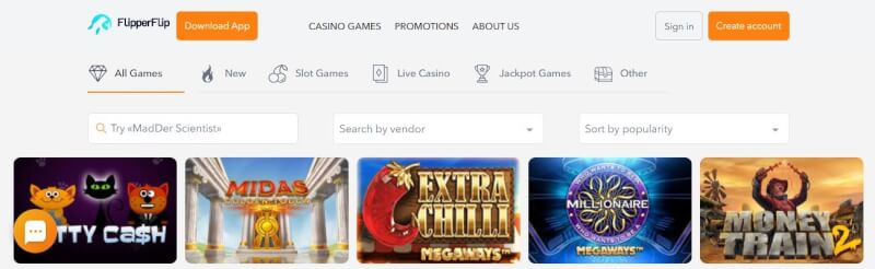 flipperflip casino website provides gambling games, مكافأة الإيداع الأولى والعروض الترويجية لشعار اللاعبين الجدد