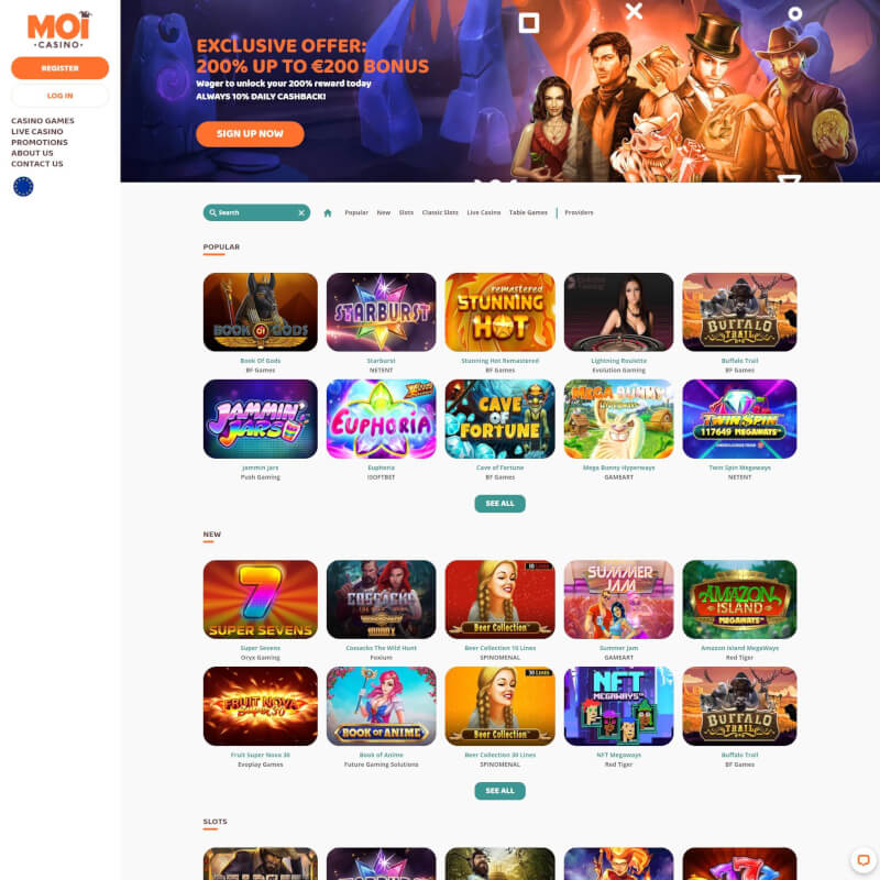 MoiCasino screenshot 1