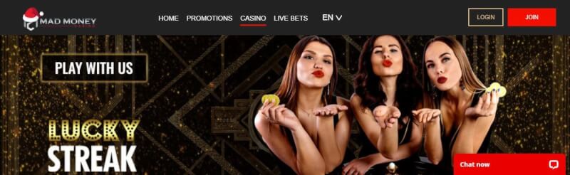 mad cash casino lobby provides campaigns, casino and real time bets-logo