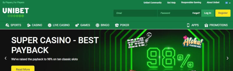 When it comes to ultimate Casino experience, check Unibet today and revel in all the casino classics, including slots, لعبة ورق, Roulette and Baccarat-logo