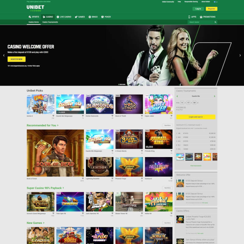 Unibet screenshot 1