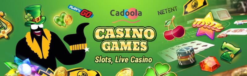 cadoola casino offers various casino games like slots, blackjack, roulette and real time casino games-logo