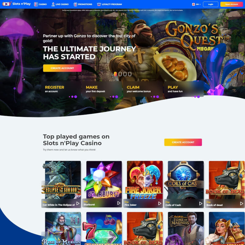 SlotsNPlay Casino screenshot 1