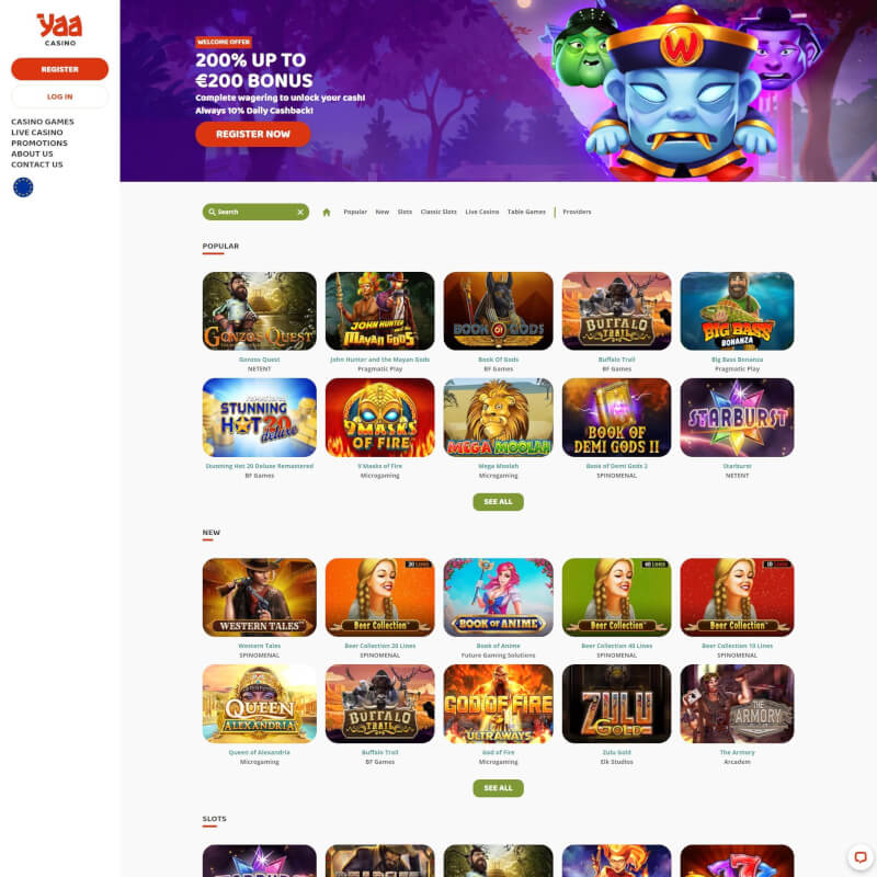 YaaCasino screenshot 1