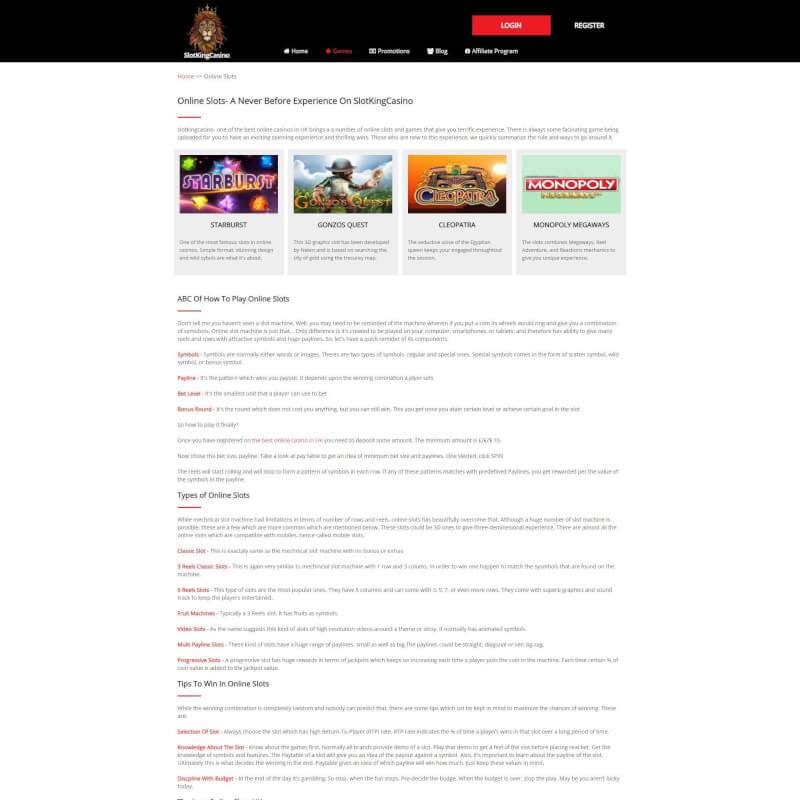Slotking Casino screenshot 2