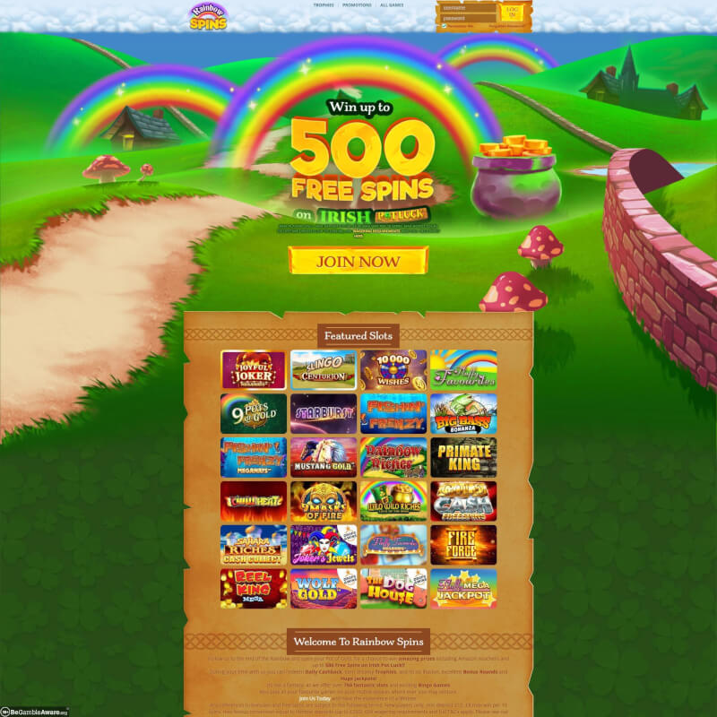 Rainbow Spins Casino screenshot 1