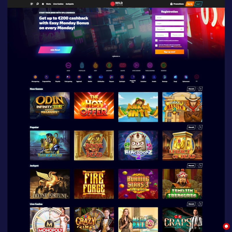 Wild Tokyo Casino screenshot 1